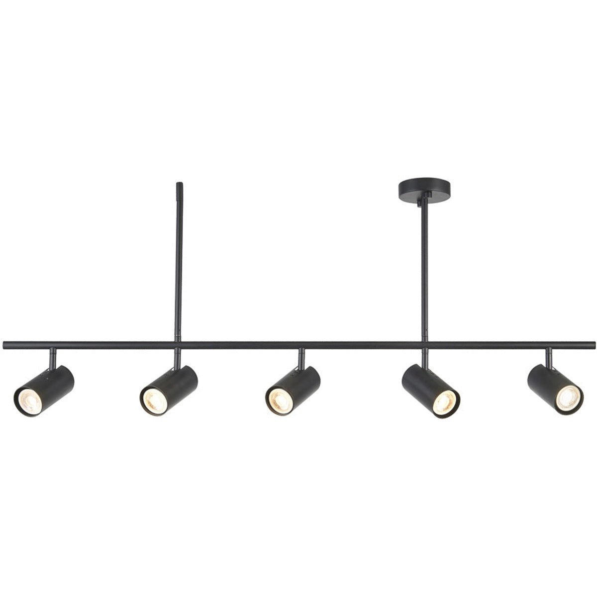 Loops Direct 110.5cm Long Steel Ceiling Spotlight Bar - Matt Black