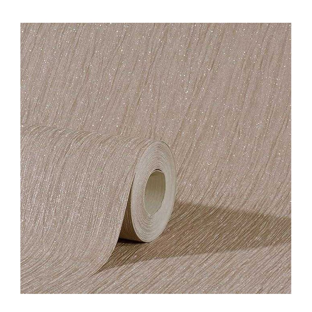 Debona Plain Textured Vinyl Wallpaper - Taupe