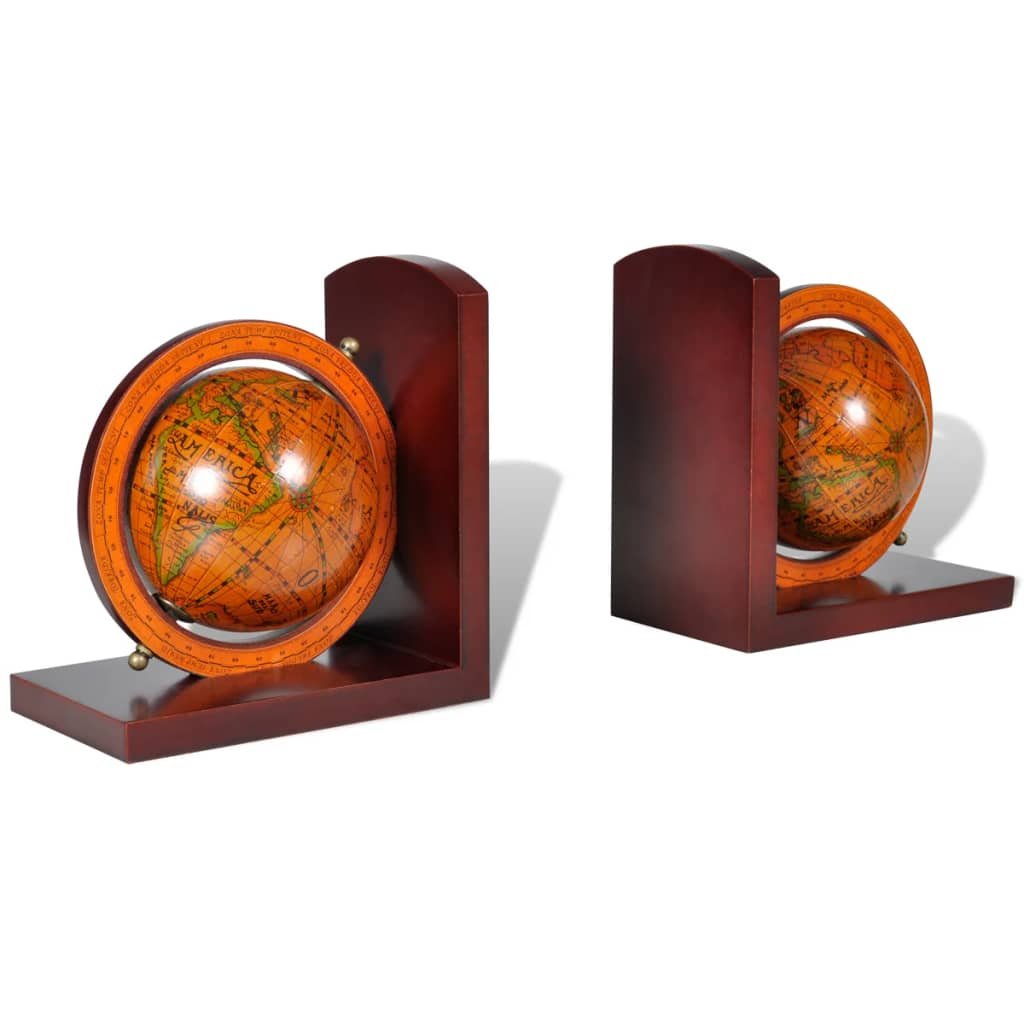 Walplus World Map Globe Bookends - Pair