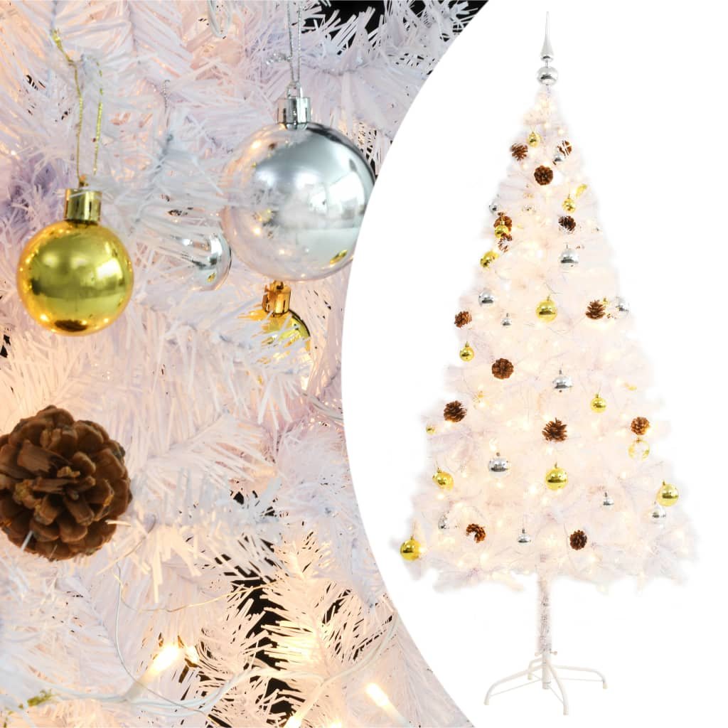 Walplus 200 LED Lights Artificial Christmas Tree - White - 180 cm