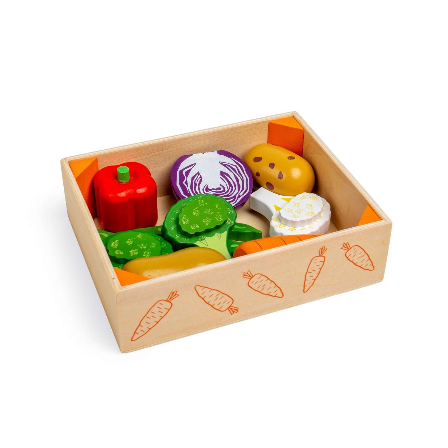 Bigjigs Toys Vegetable Crate - 18 Months +