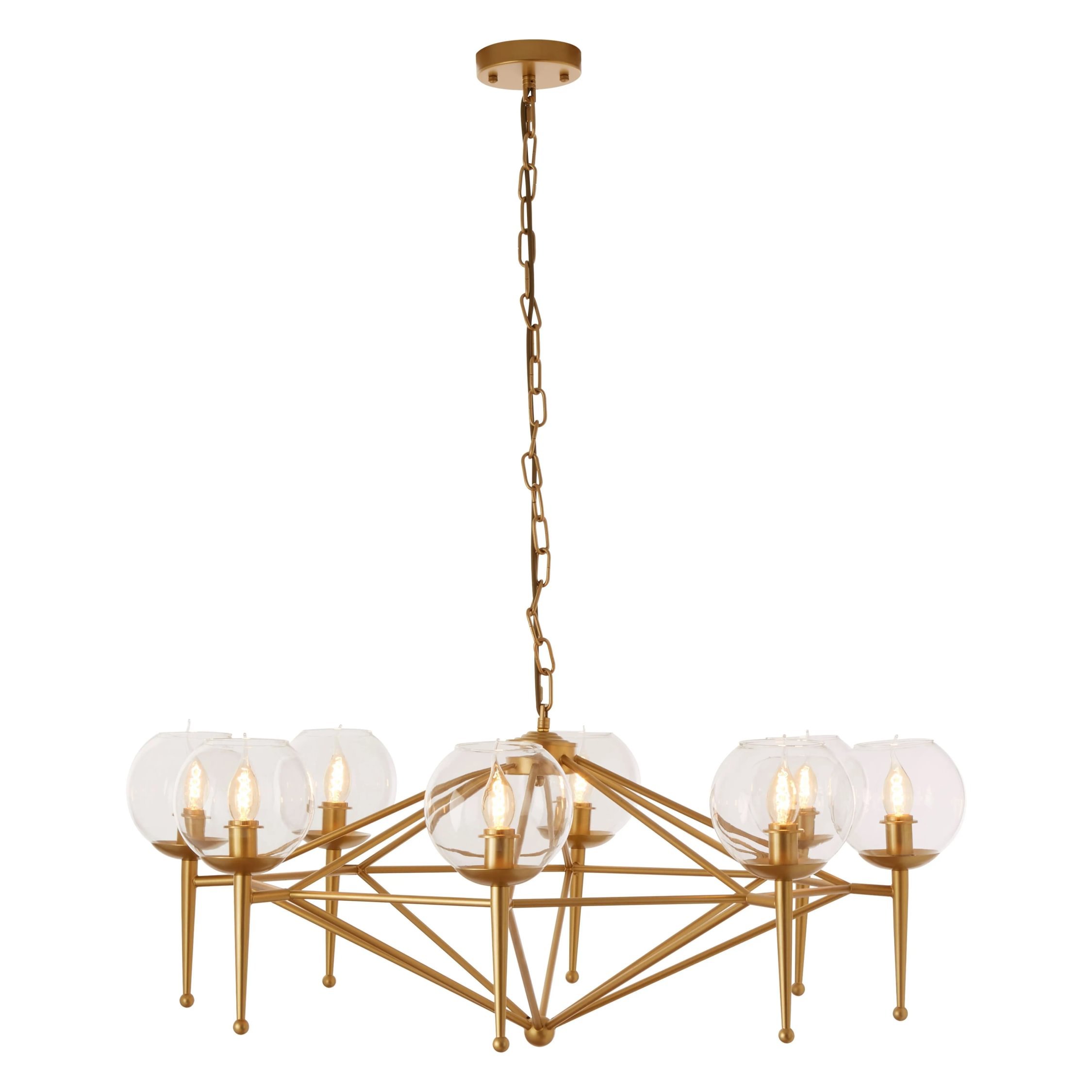 Orsina Abira 8 Arm Geo Pendant Lamp - Gold