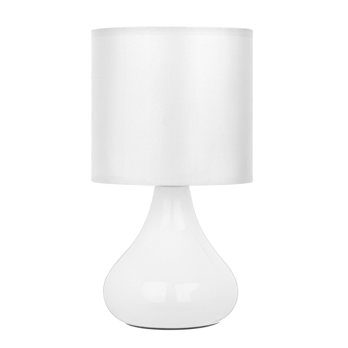 Orsina Gloss Ceramic Teardrop Table Lamp – White