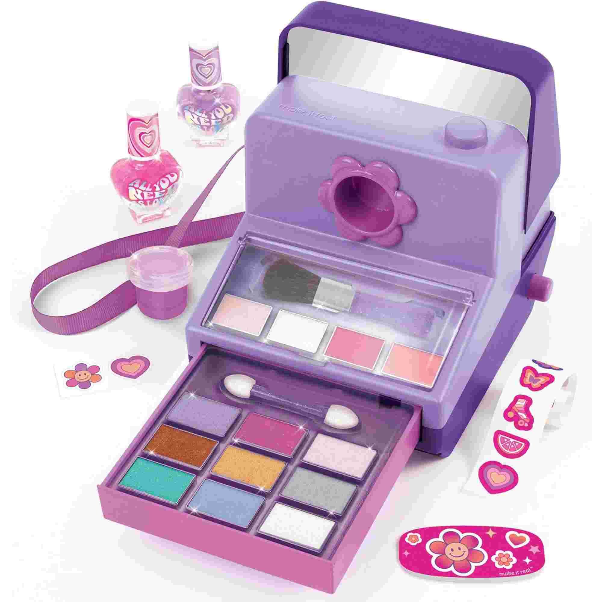 Make it Real Instant Glam Cosmetics Set with Vintage Instant Camera Shaped Box