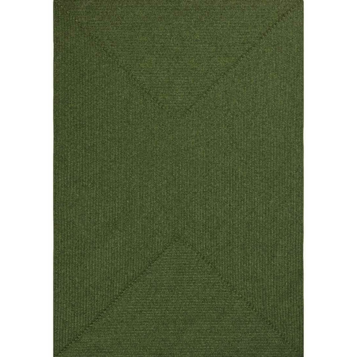Hanse Home Green Indoor Outdoor Trenzado Bordered Plain Rug - 160 x 230cm
