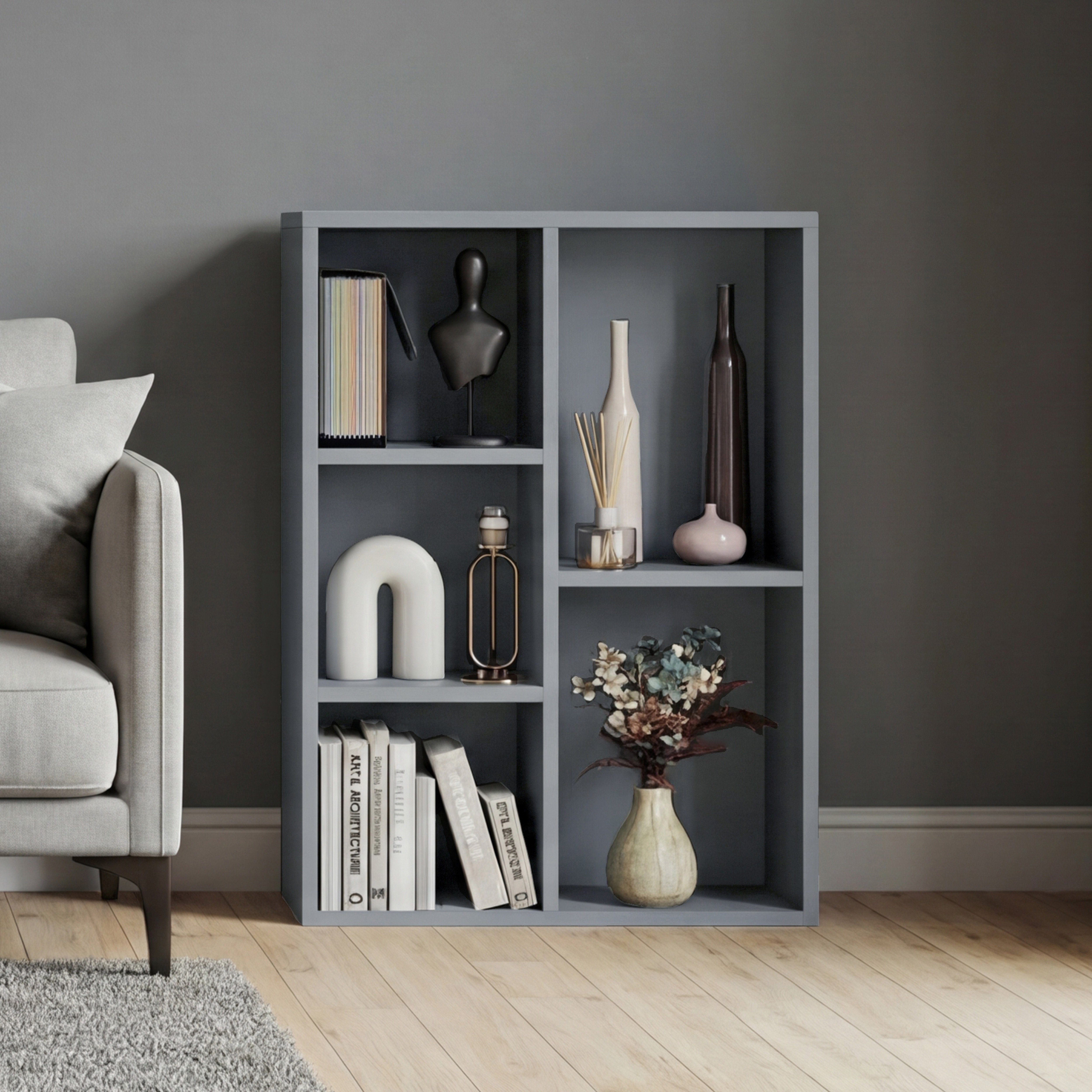 Vida Designs 5 Cube Storage Unit - Grey