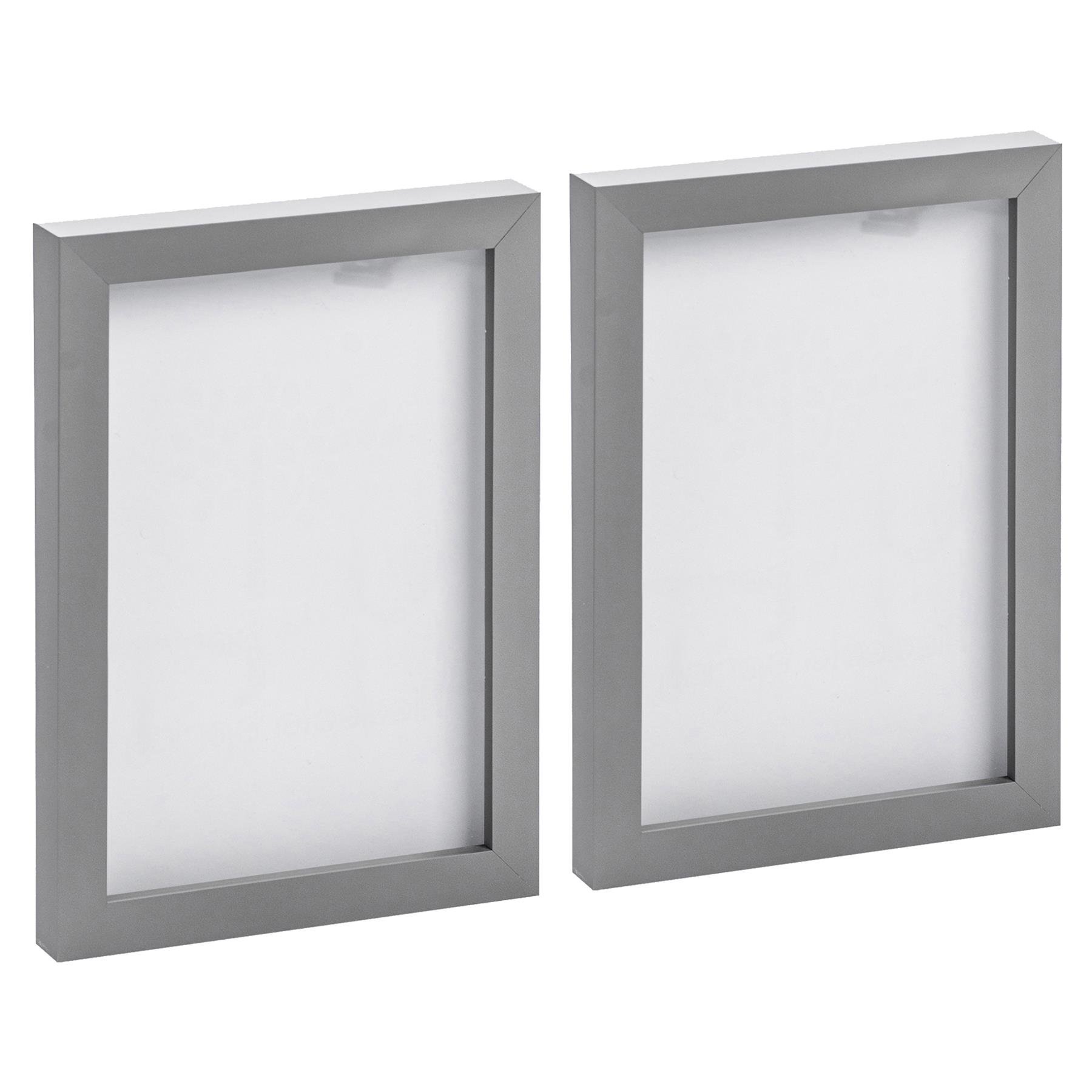 Nicola Spring Photo Frames A5 Set of 2 - Grey