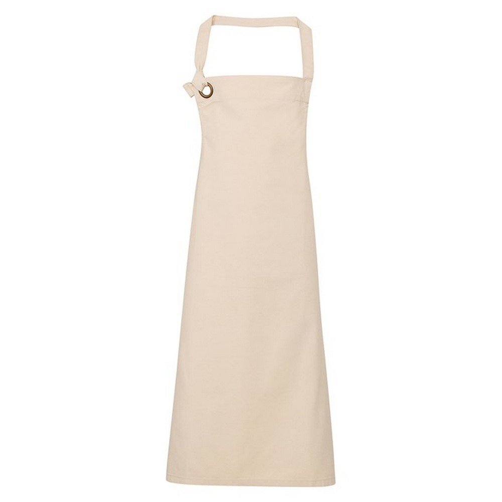 Premier Unisex Adult Calibre Bibbed Apron - Natural
