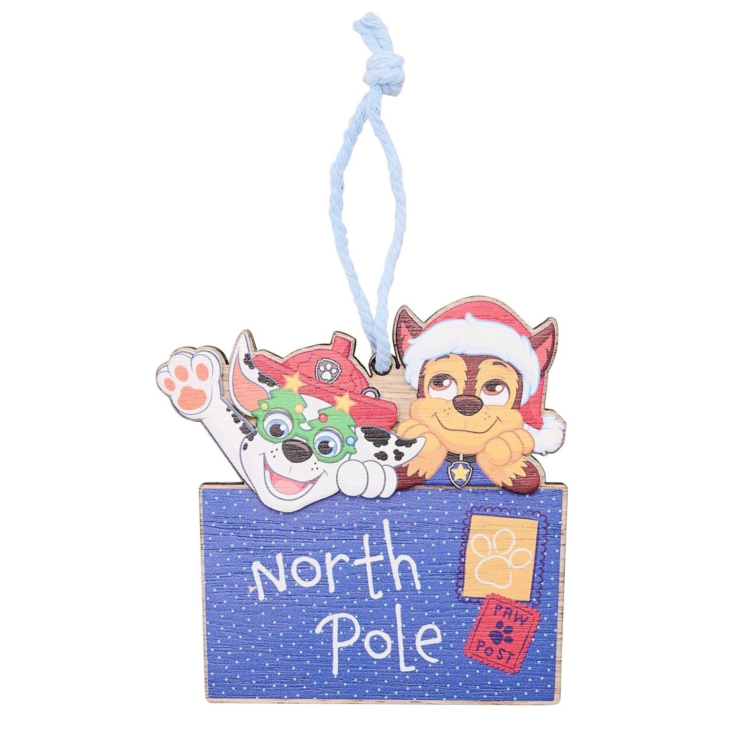 Widdop Paw Patrol Wooden Christmas Hanging Decoration - Multi