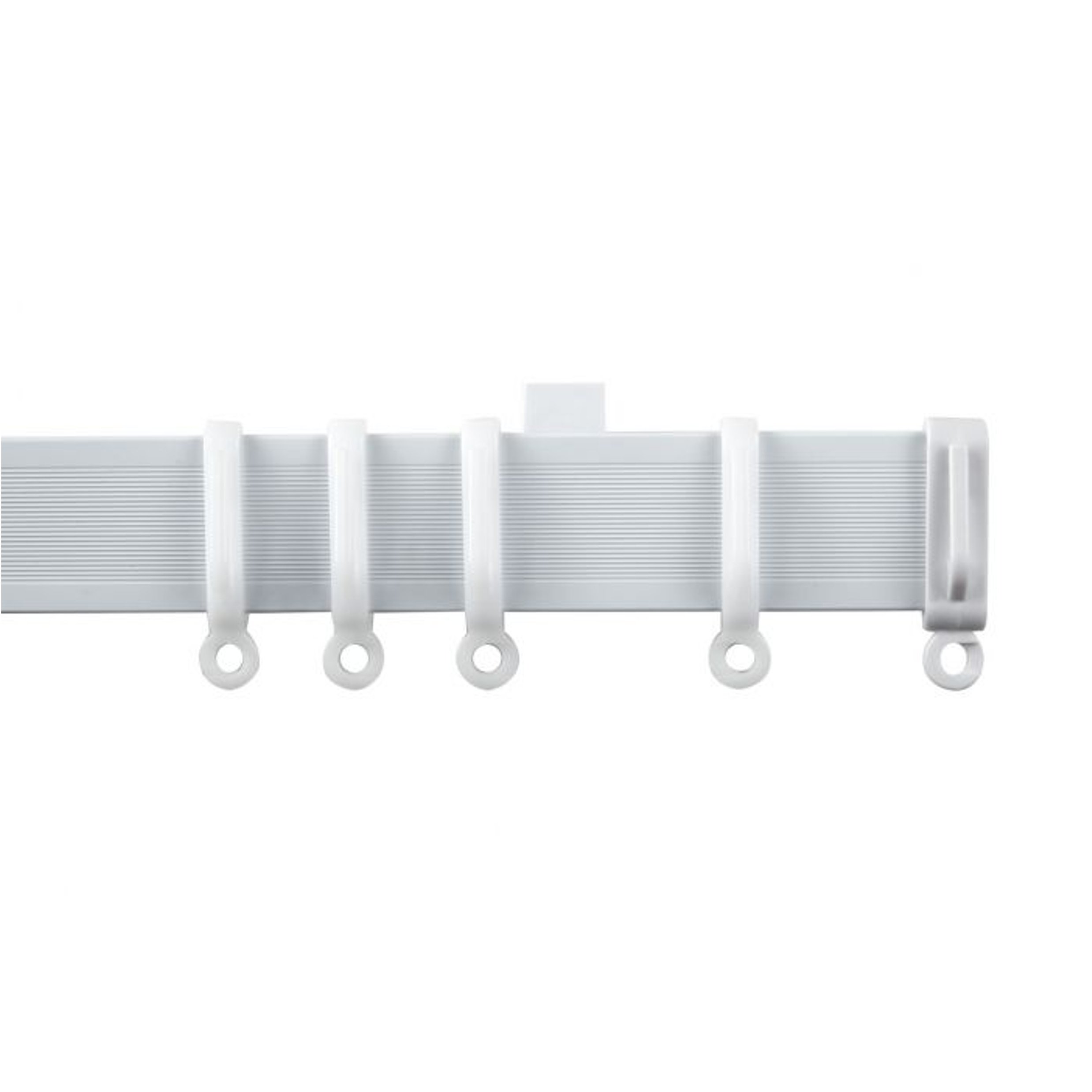 New Edge Blinds White PVC Straight Plastic Curtain Track - 115cm