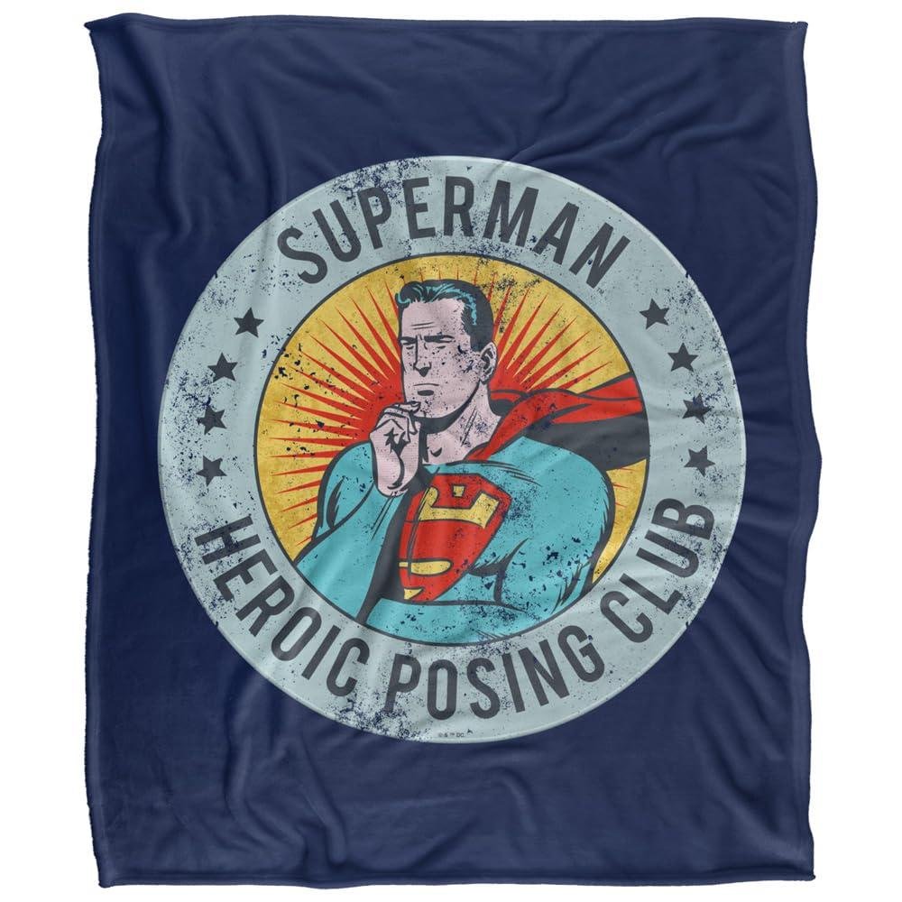 Superman Heroic Posing Club Blanket - 147cm x 91cm