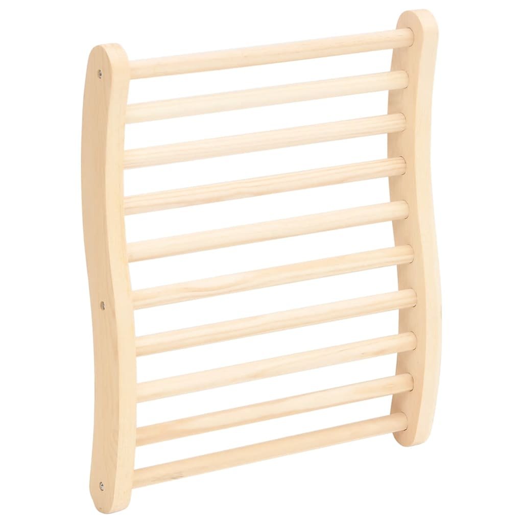 Walplus Wood S-Shape Sauna Backrest - 50 x 40 x 7.5 cm