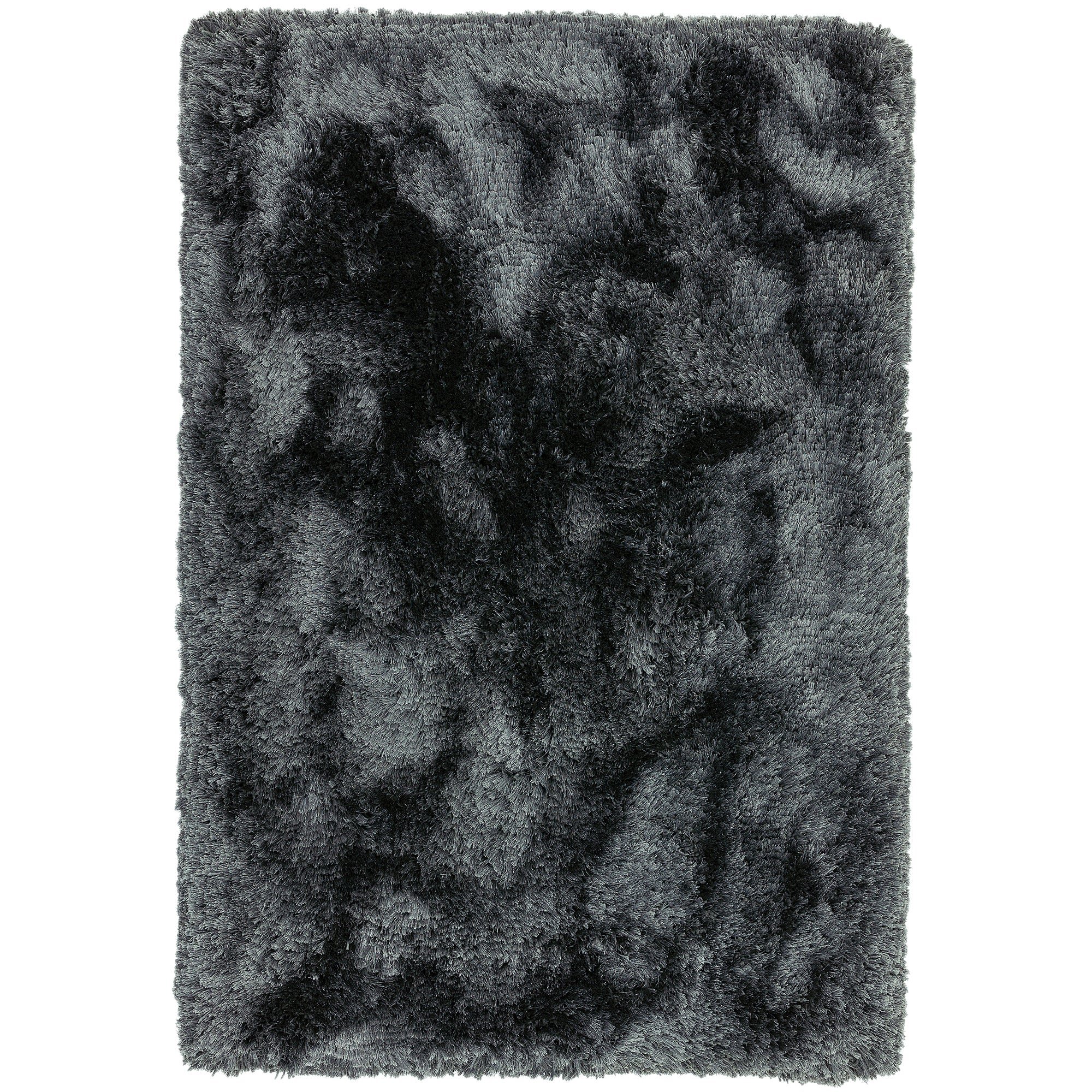 Mega Flooring Grey Shaggy Plain Rug - 120 x 170cm