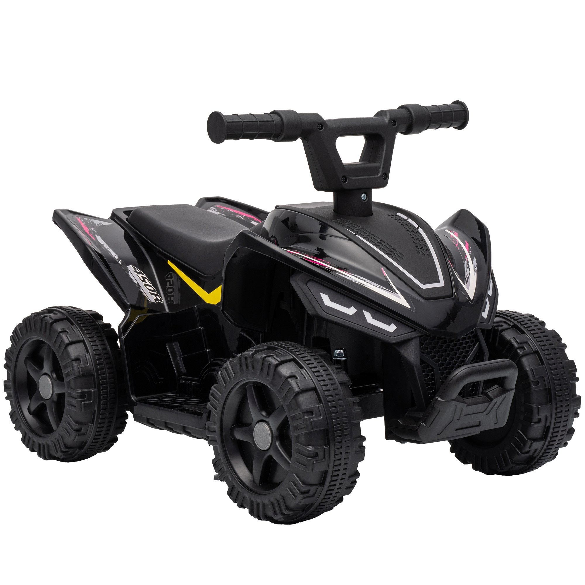 AIYAPLAY 6V 25kg Max Load 18-48 Months Electric Ride on Quad Bike – Black