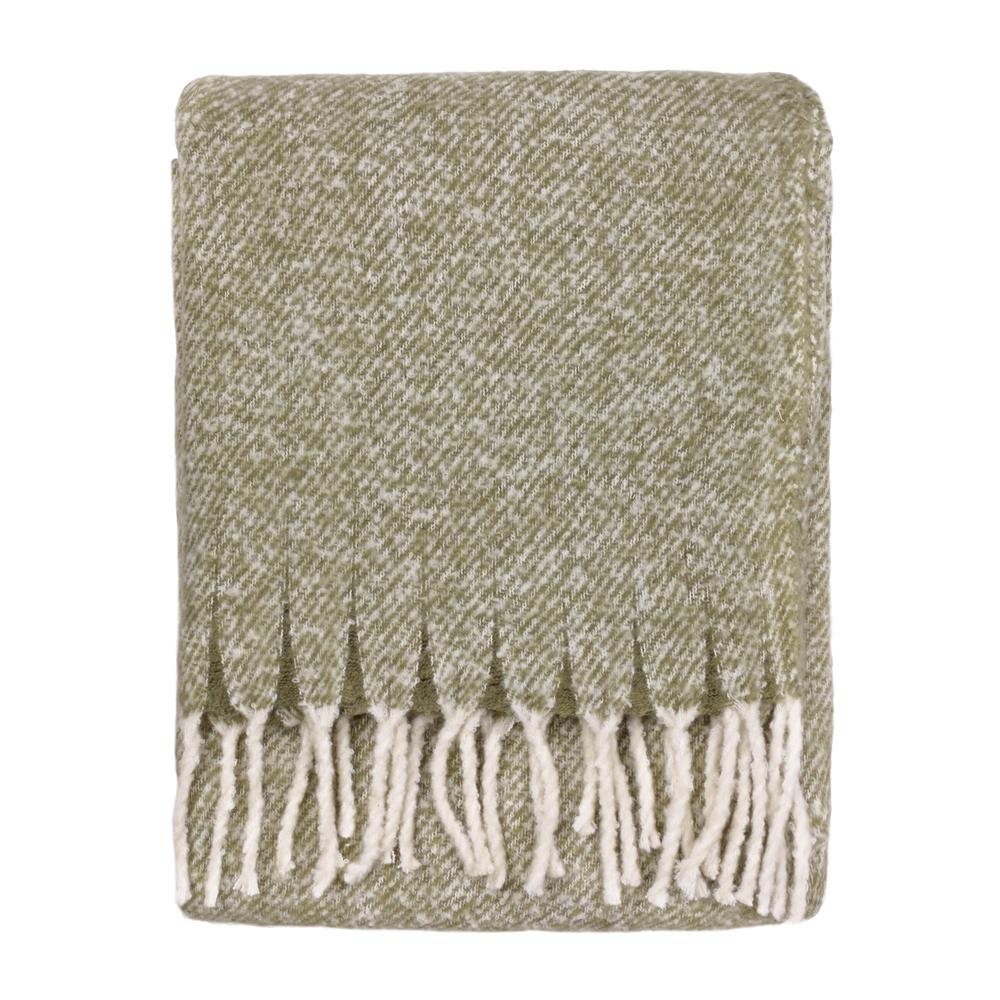 Wylder Isla Woven Tassel Green Throw - 130cm x 180cm