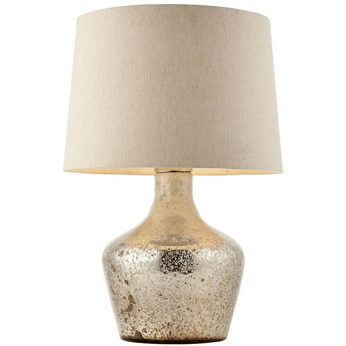 Loops Direct Glass Table Lamp - Vintage White and Hammered Pearl Ombre