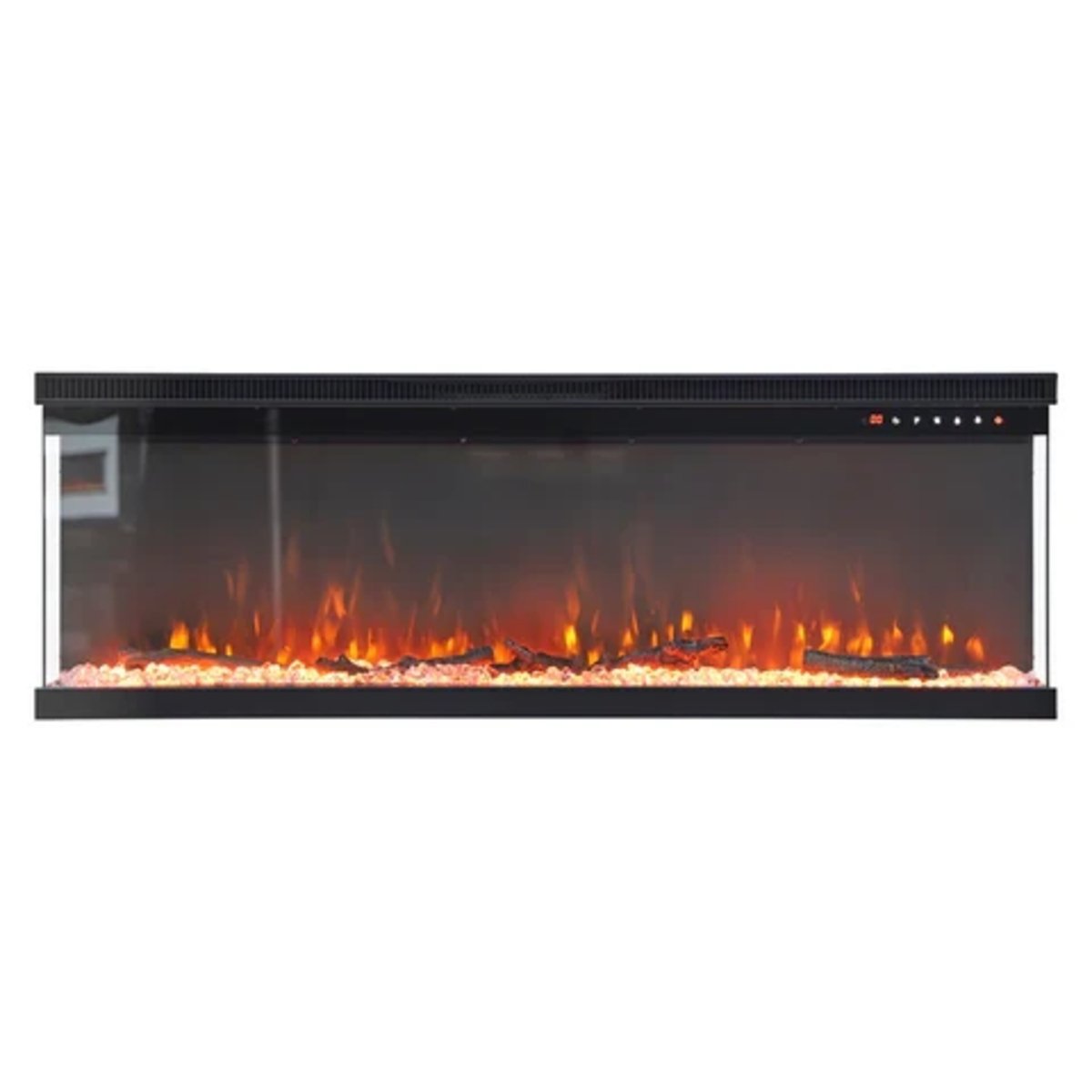 Living and Home 40 Inch Recessed Freestanding Electric Fireplace - Black