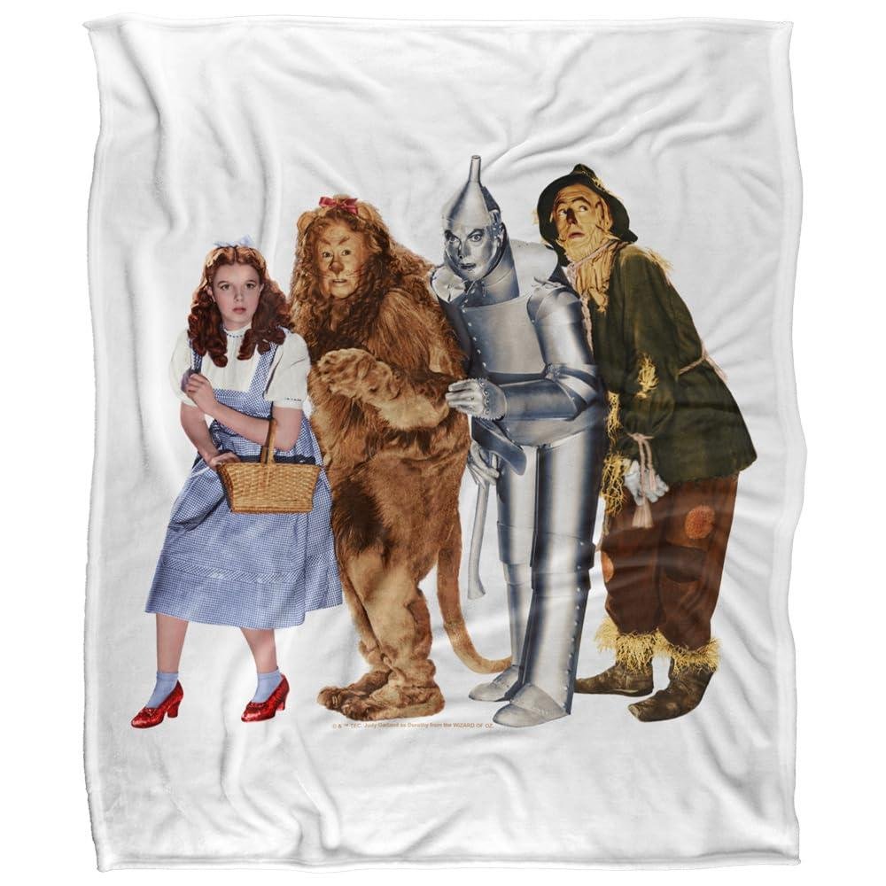 The Wizard Of Oz Frightened Foursome Blanket - 147cm x 91cm