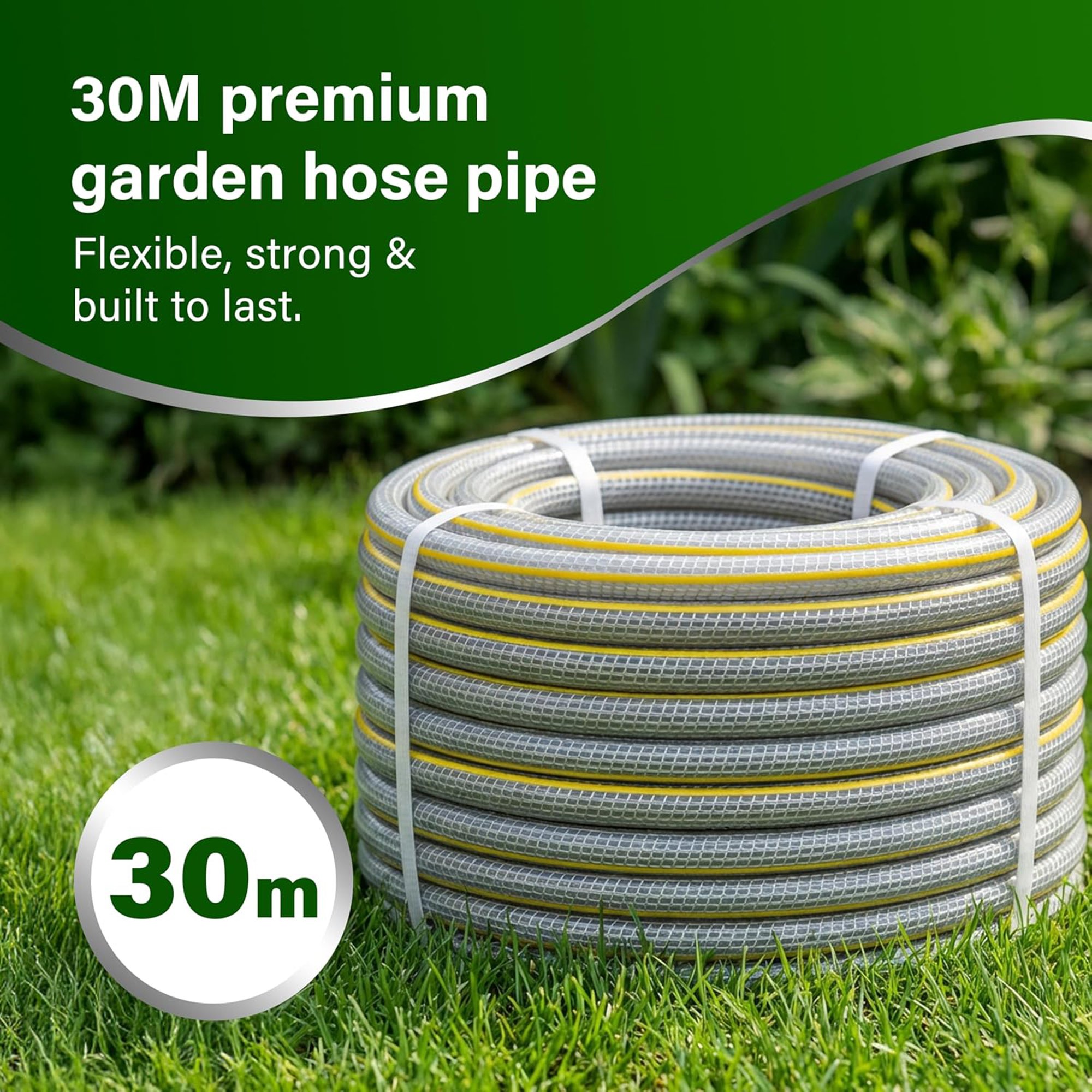 Greenera Garden Hose Pipe 12.5mm x 30m Starter Set