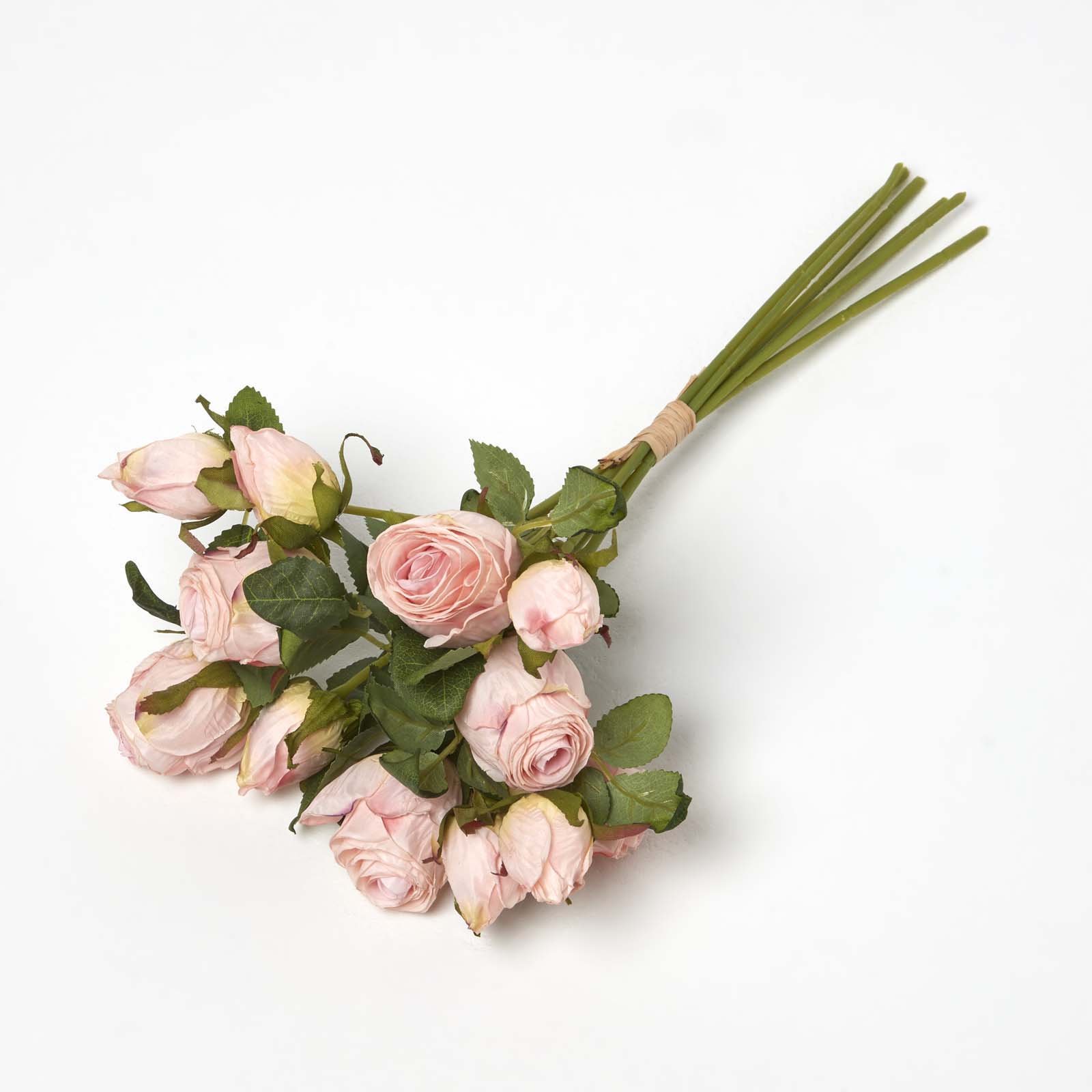 Homescapes Silk Artificial Flowers Bouquet - Pink