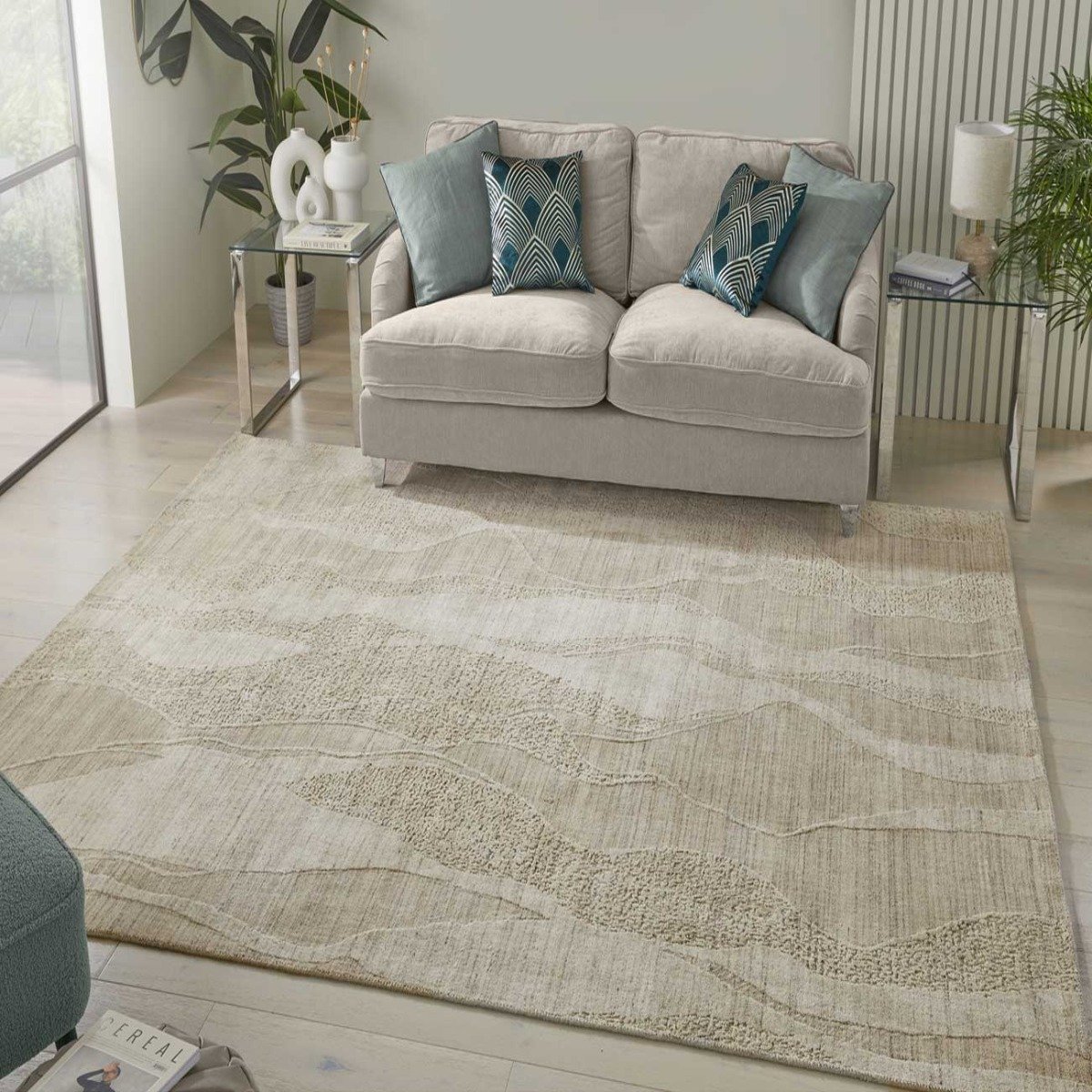 Mega Flooring Beige Modern Abstract Rug - 244 x 305cm