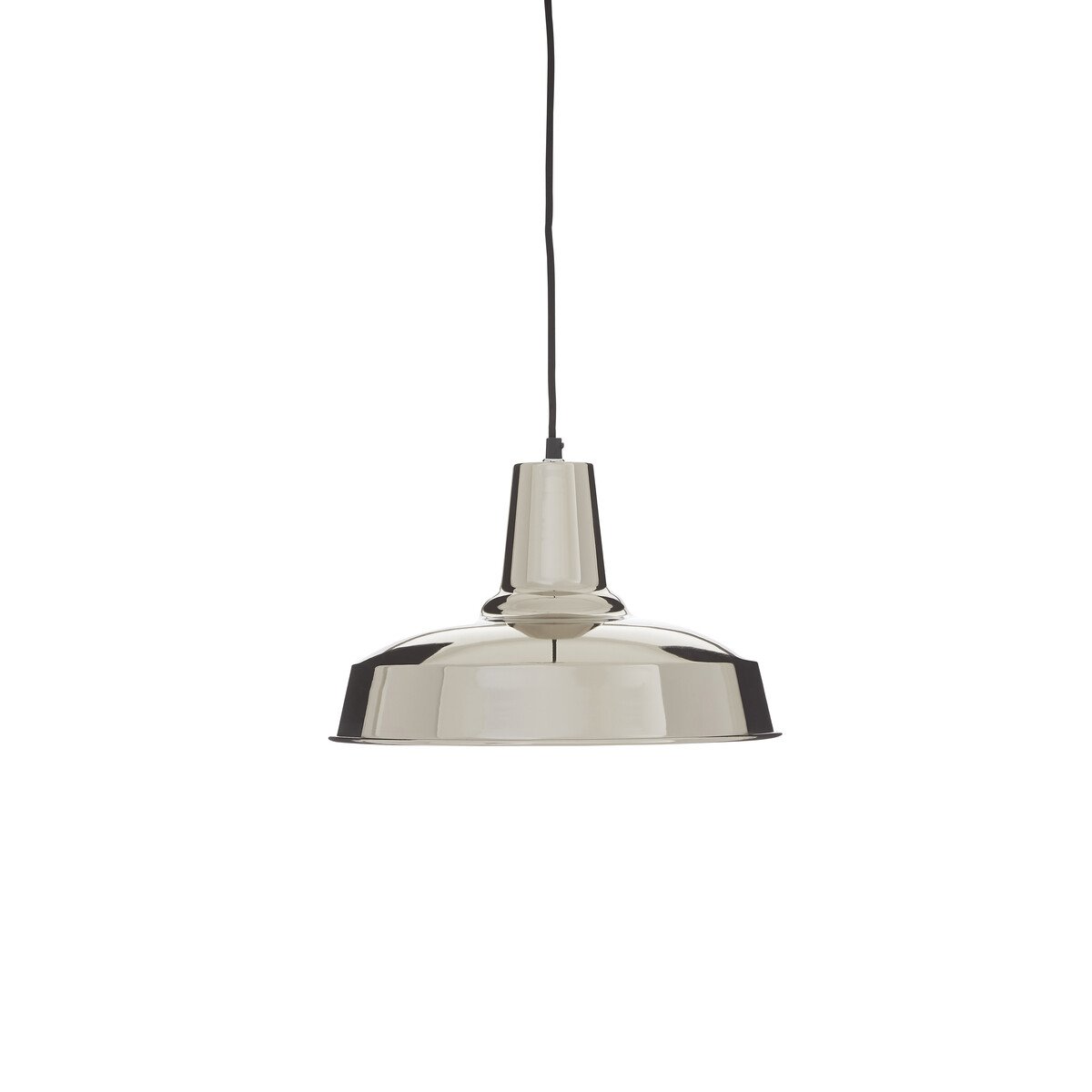 Orsina New Foundry Deep Plate Aluminium Pendant Light - Silver