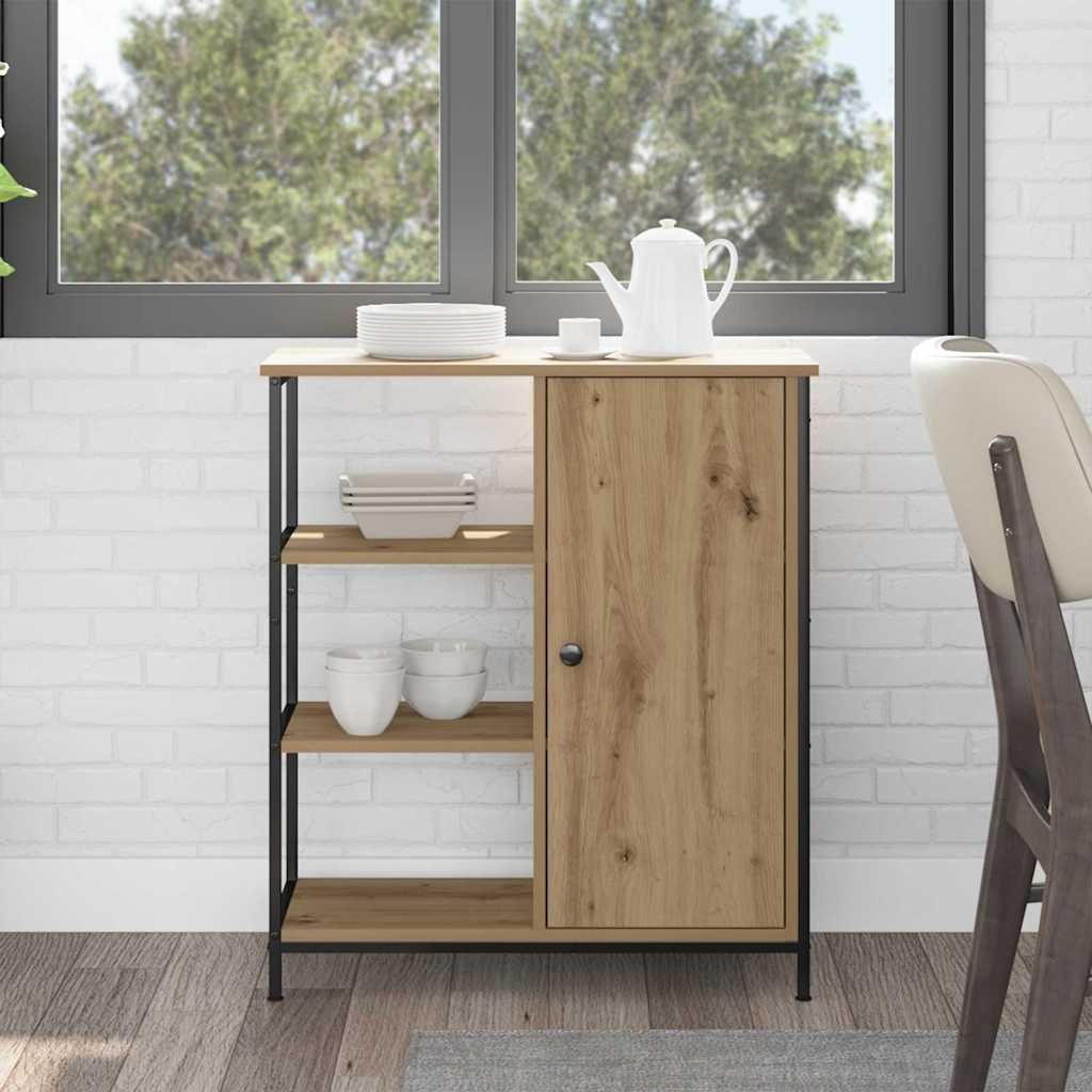 Walplus 1 Door Rectangular Sideboard - Artisan Oak - 70 x 30 x 80 cm