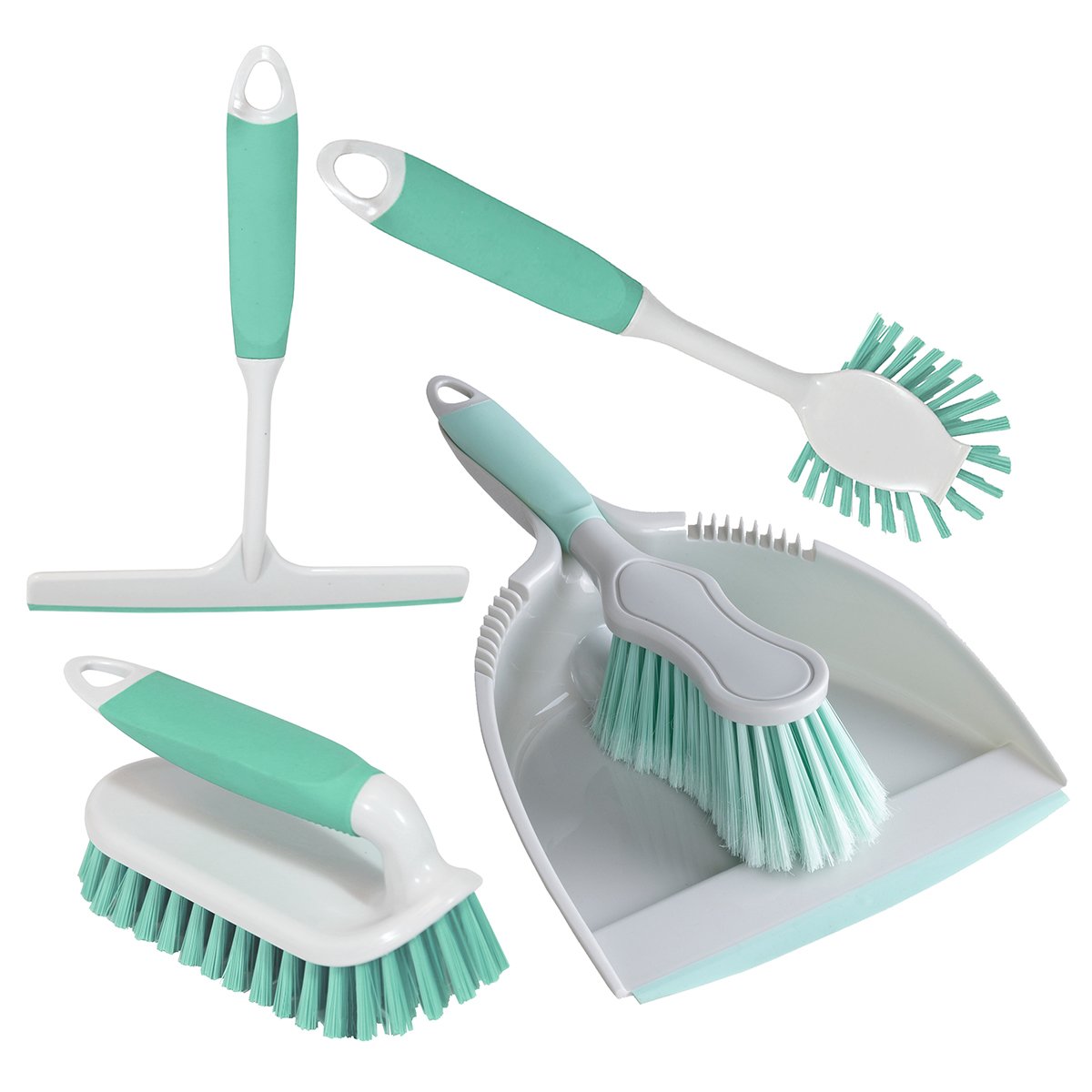 Charles Bentley 'Brights' Kitchen Bundle Dustpan & Brush Washing Up Set - Green
