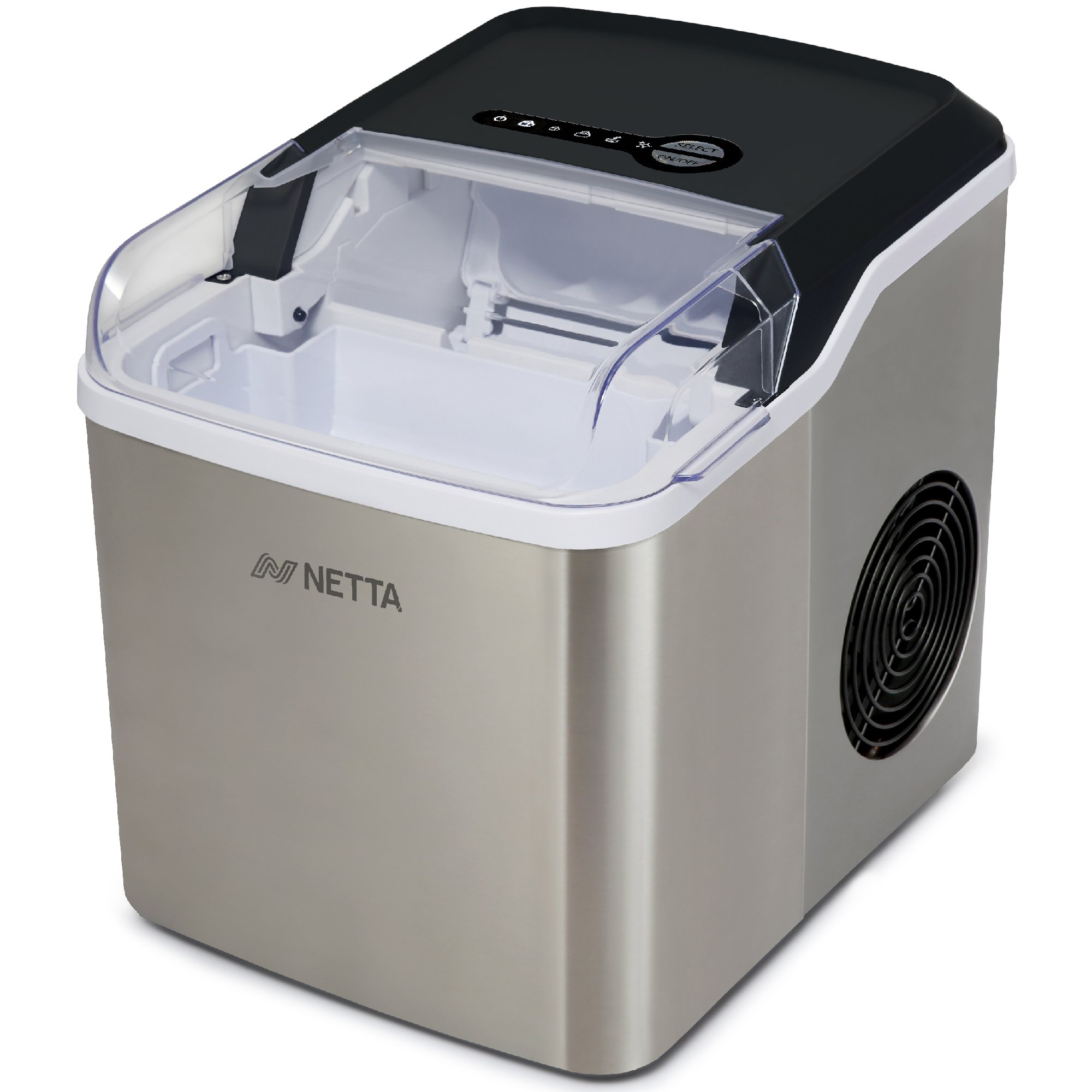 NETTA 12kg Per Day Stainless Steel Ice Maker - Stainless Steel