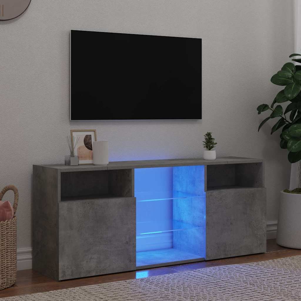 Walplus LED Engineered Wood TV Cabinet - Stone Grey - 120 x 30 x 50 cm