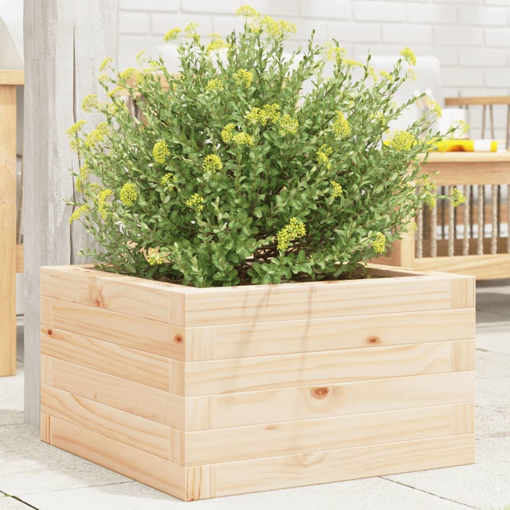 Walplus Wood Garden Planter - 40 x 40 x 23 cm