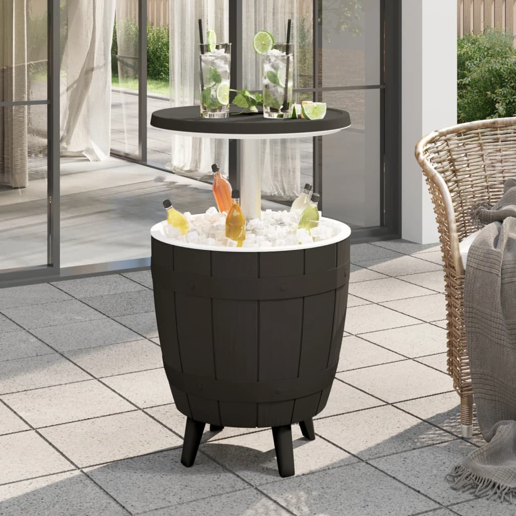 Walplus 3-in-1 Ice Cooler Table Polypropylene - Black