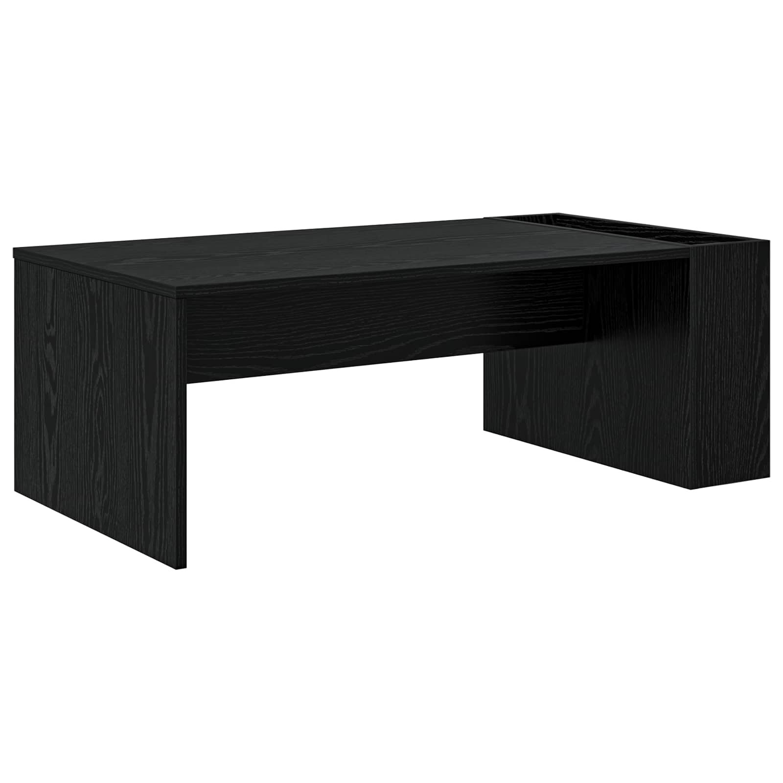 Walplus Engineered Wood Coffee Table - Black Oak - 95 x 50 x 34 cm