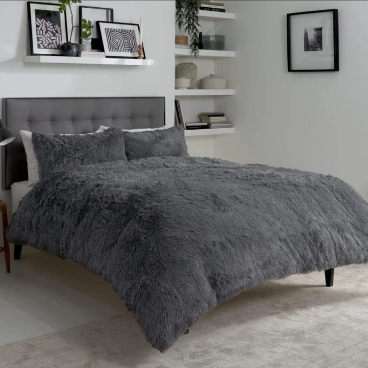 New Edge Blinds Snuggle & Cuddle Charcoal Duvet Set - Single