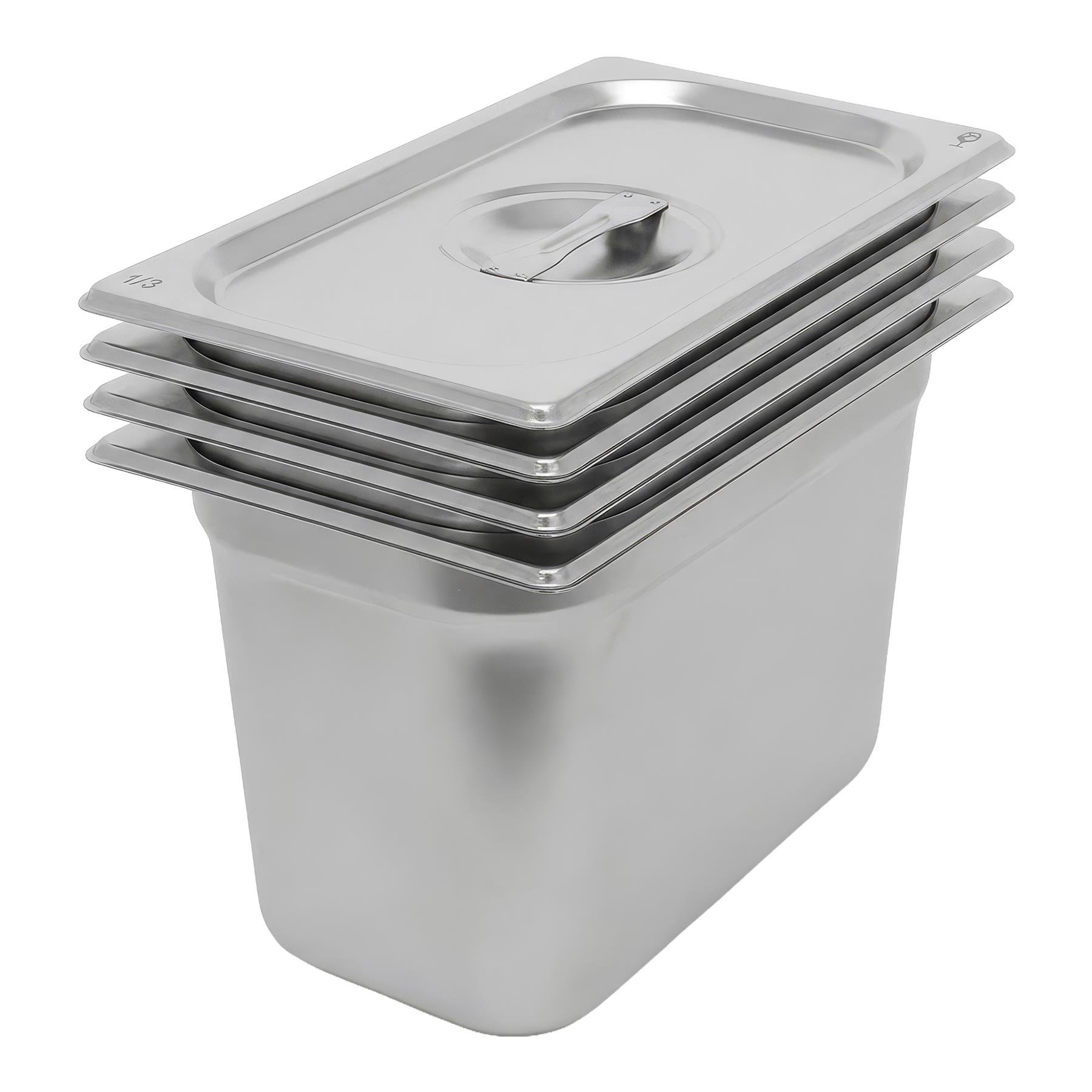Argon Tableware Gastronorm Containers with Lids 1/3 - 7.25L - Set of 4