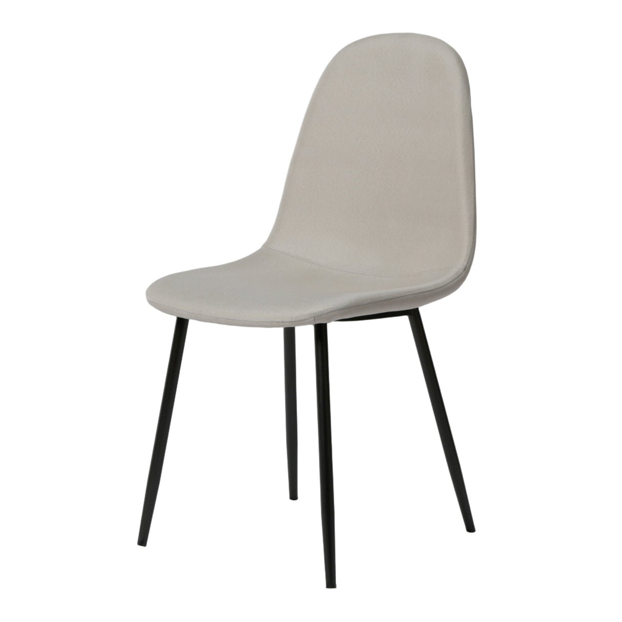 HomeGardenDirect Asteria Linen FabricWwith Black Legs Set of 2 - Beige