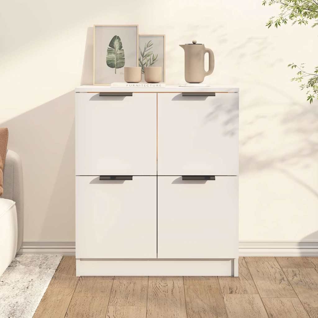 Walplus Engineered Wood Sideboard - White - 60 x 30 x 70 cm