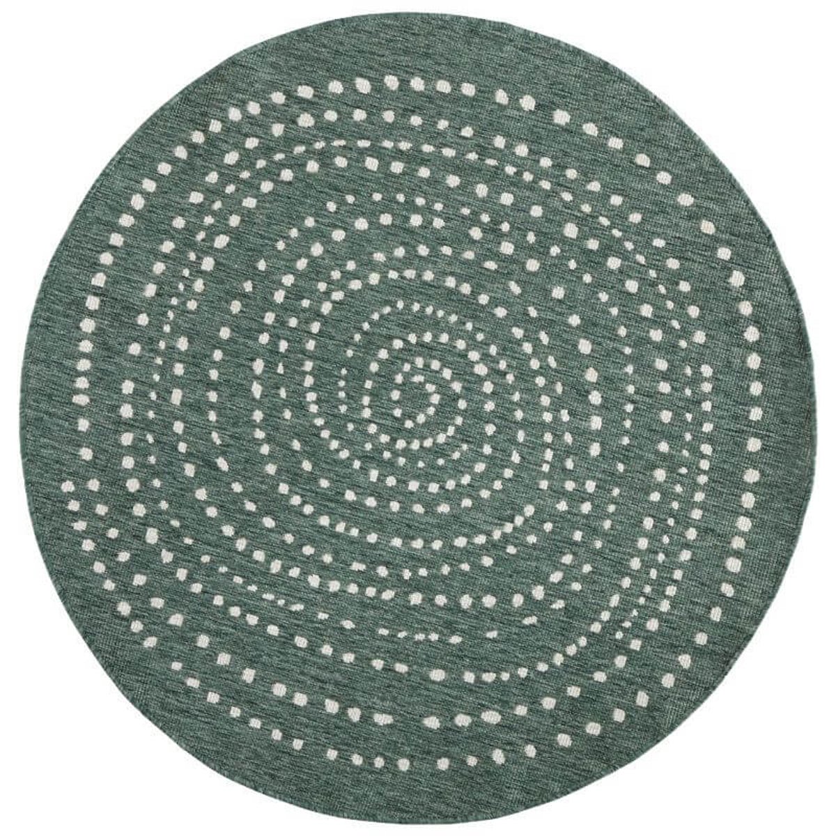 Hanse Home Green Indoor Outdoor Bali Round Round Reversible Rug - 140cm