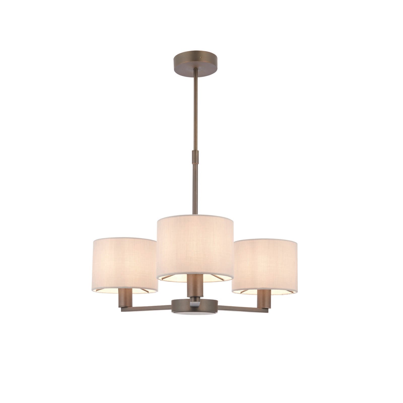 Loops Direct 51cm Diameter Steel Ceiling Pendant Light - Antique Bronze