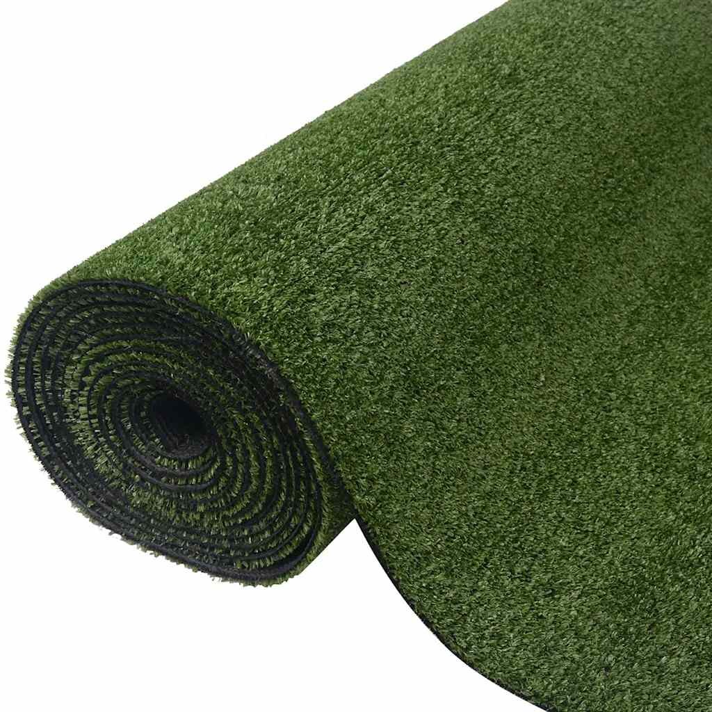 Walplus 7-9 mm Pile Artificial Grass - Green - 500 x 50 cm