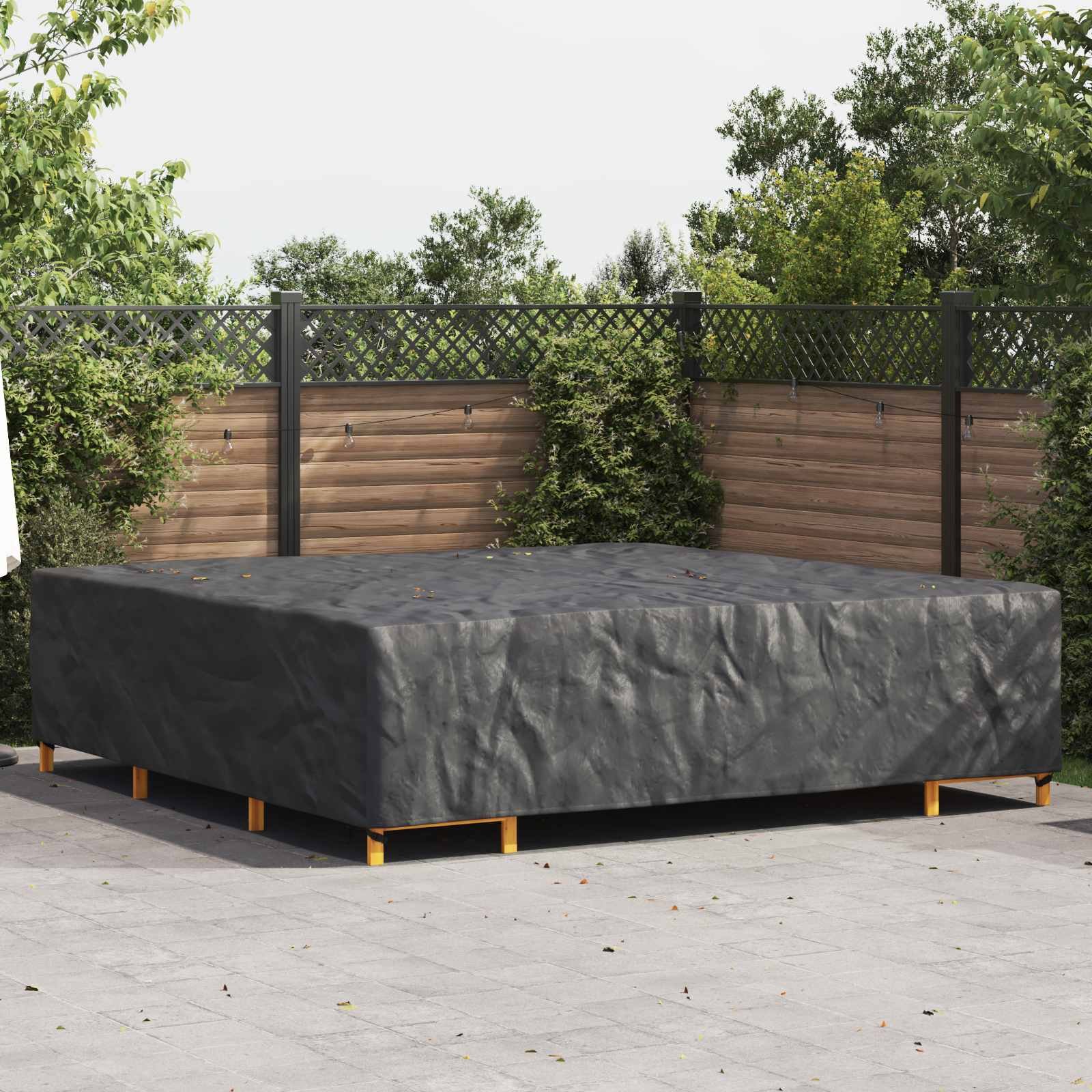 Walplus 210D Oxford Rectangular Furniture Cover - Black - 300 x 300 x 70 cm