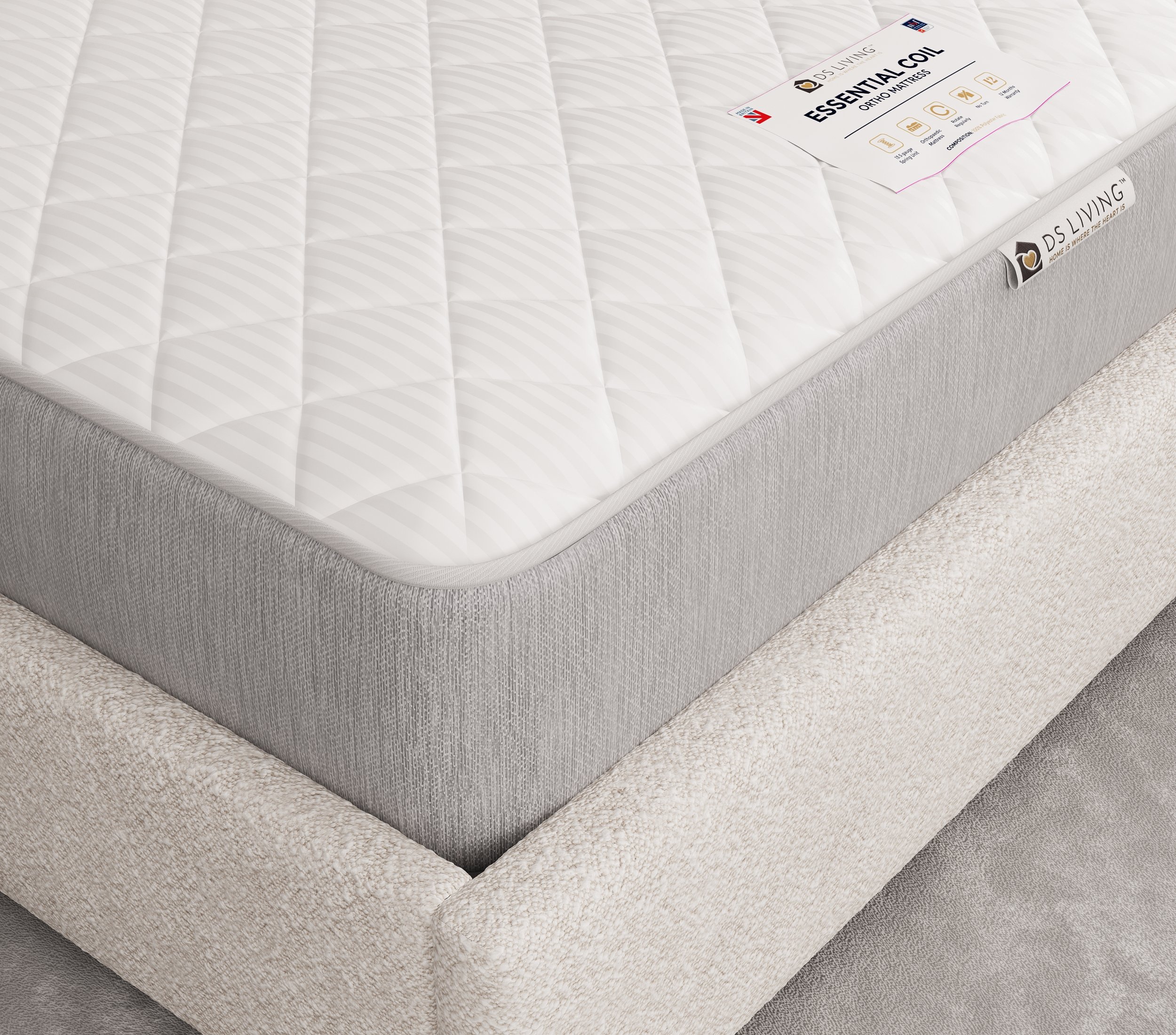 DS Living Classic Comfort Orthopaedic Open Coil Support Mattress - Super King
