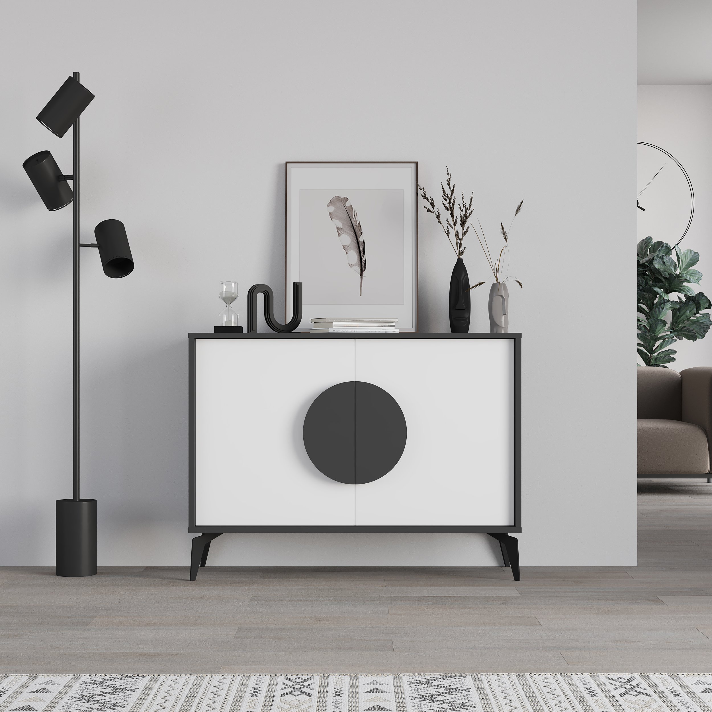 Decortie Gora 2 Sliding Door Sideboard - Anthracite