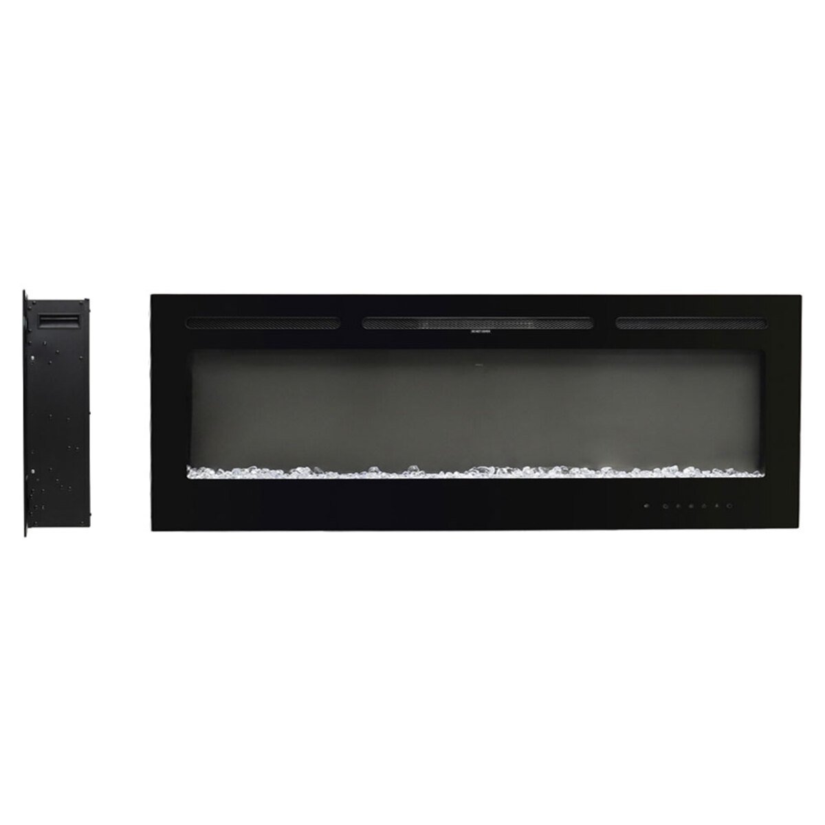 Living and Home 80 Inch Recessed Wall Mounted Electric Fireplace Remote - Black
