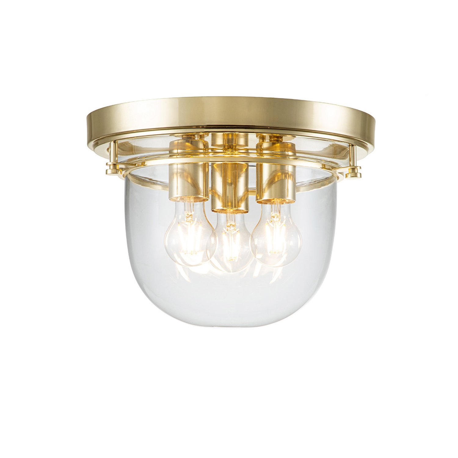 Elstead Quoizel Flush Ceiling Light - Polished Brass