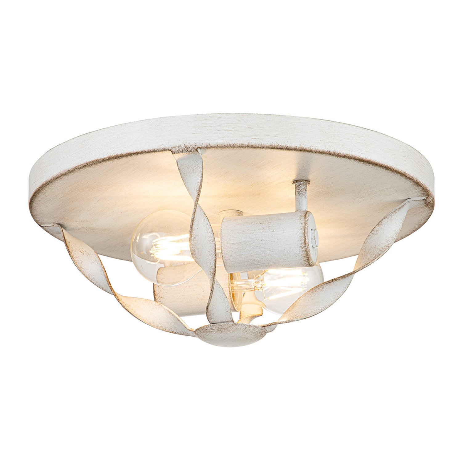 Elstead Quoizel Flush Ceiling Light - Antique white