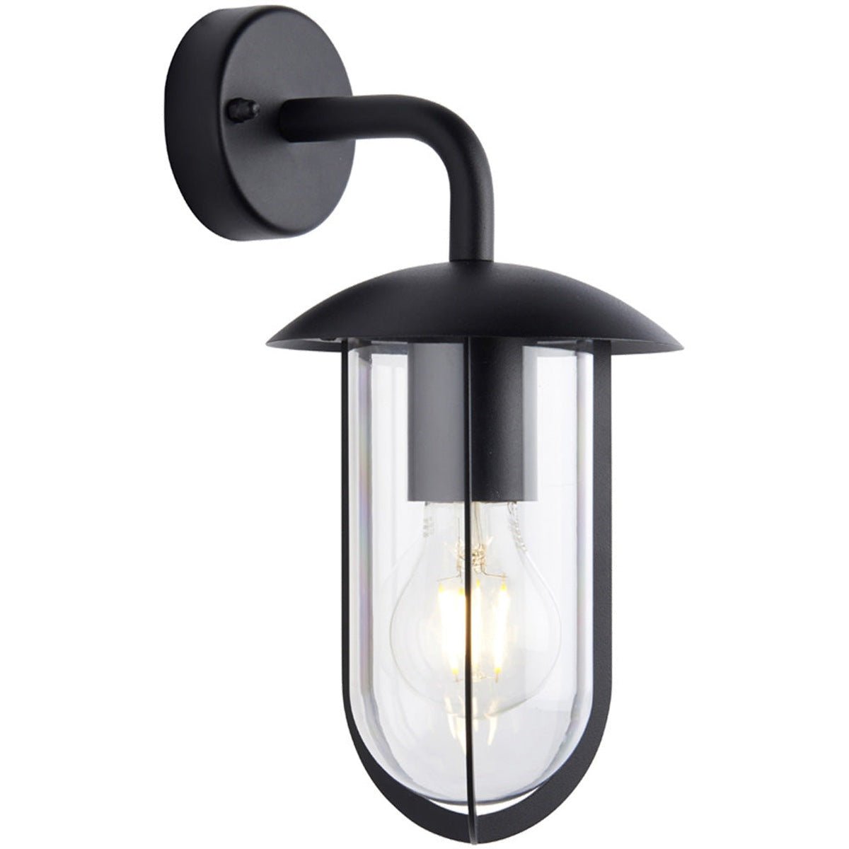 Loops Direct Aluminium Alloy and Polycarbonate Wall Light - Textured Black