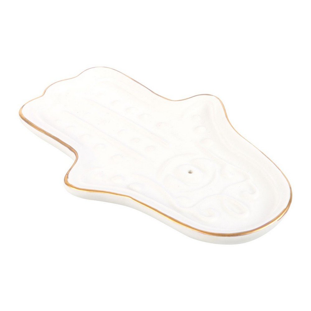 Something Different Hamsa Hand Incense Holder - White