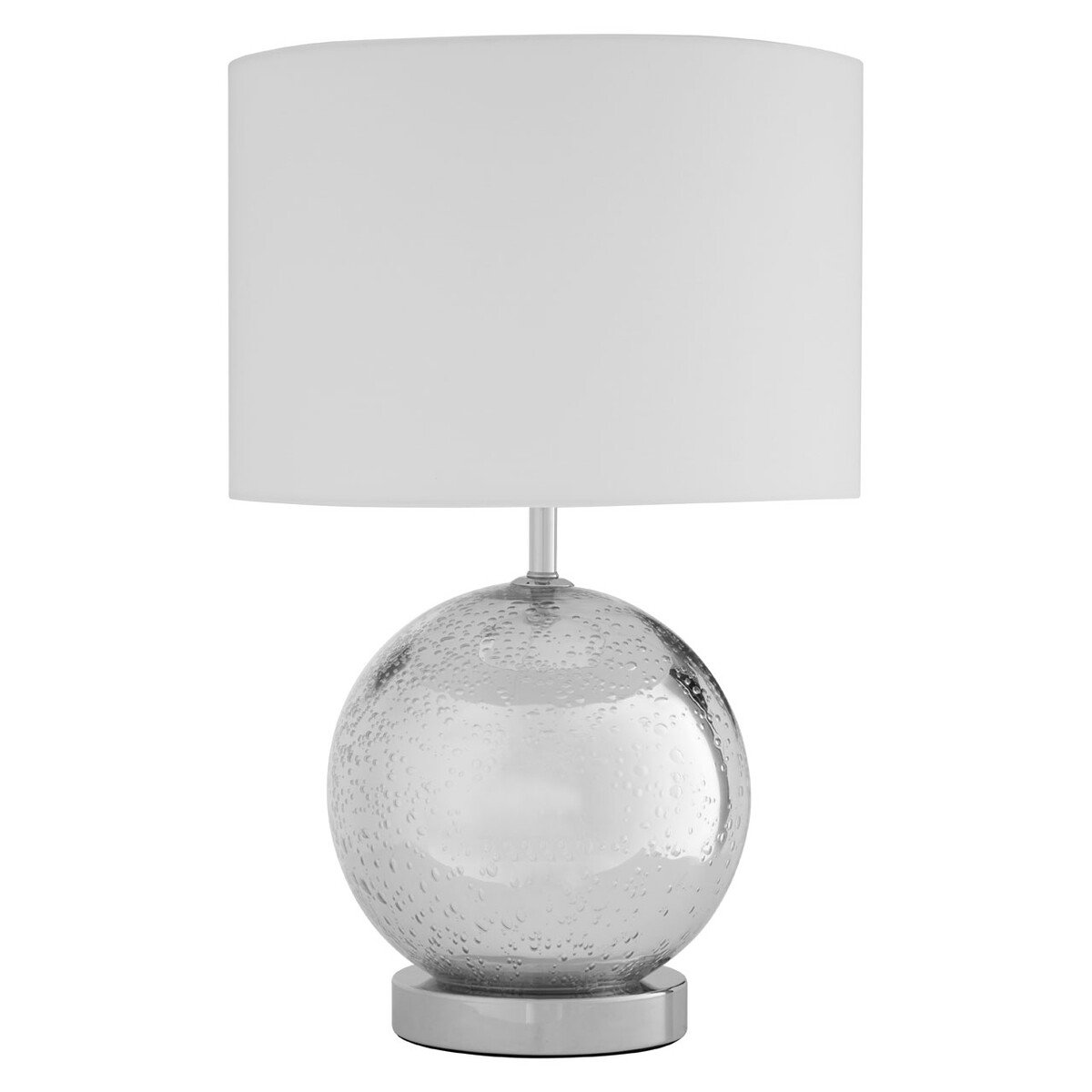 Orsina Naomi Fabric Shade Table Lamp – Silver