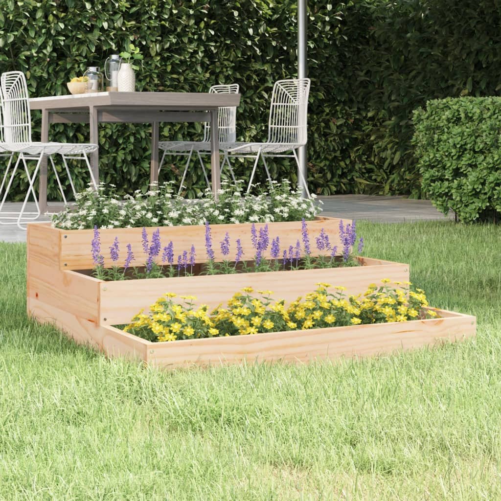 Walplus Wood Garden Planter - 78 x 78 x 27 cm
